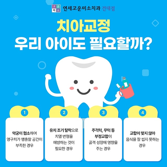 건대치아교정, 보호자가 가정에서 살펴볼 수 있는 치아 신호